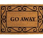 go away welcome mat