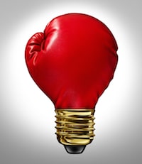 boxing glove lightbulb