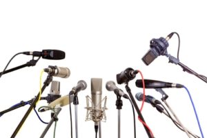 political talk microphones image