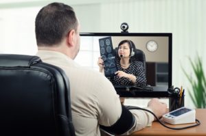 patient and doctor doing telemedicine