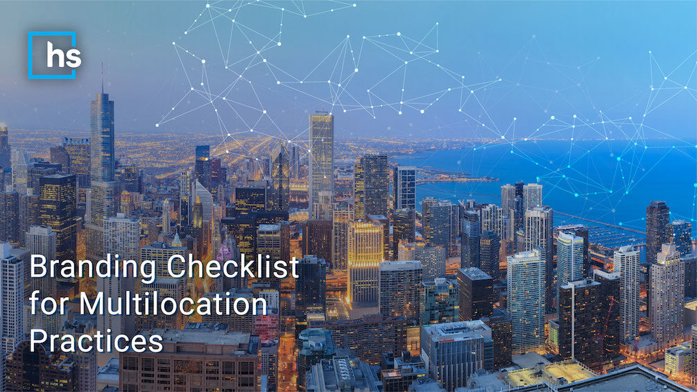 Hero image: branding checklist for multilocation practices