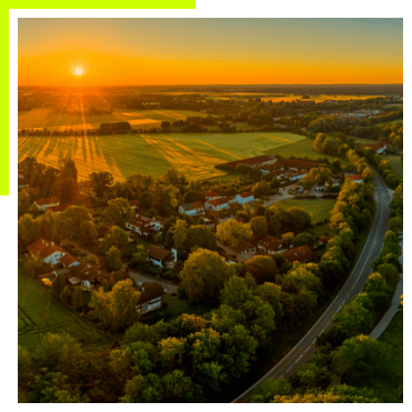 sunrise over a field