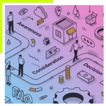 Square image of customer decision journey